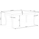 Стол обеденный HALMAR WINDSOR дуб темный/черный 160-240/90 Стол обеденный HALMAR WINDSOR дуб темный/черный 160-240/90